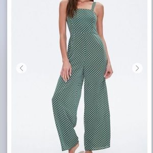 Polka Dot Wide-Leg Jumpsuit